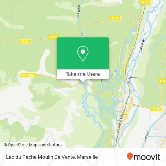 Mapa Lac du Peche Moulin De Vente