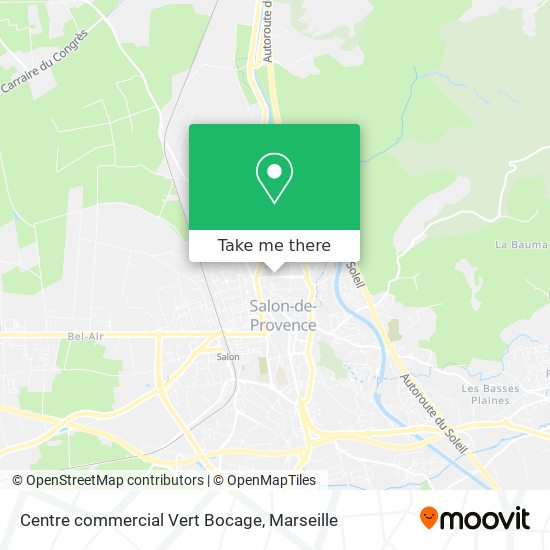 Mapa Centre commercial Vert Bocage