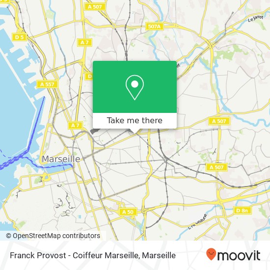 Franck Provost - Coiffeur Marseille map