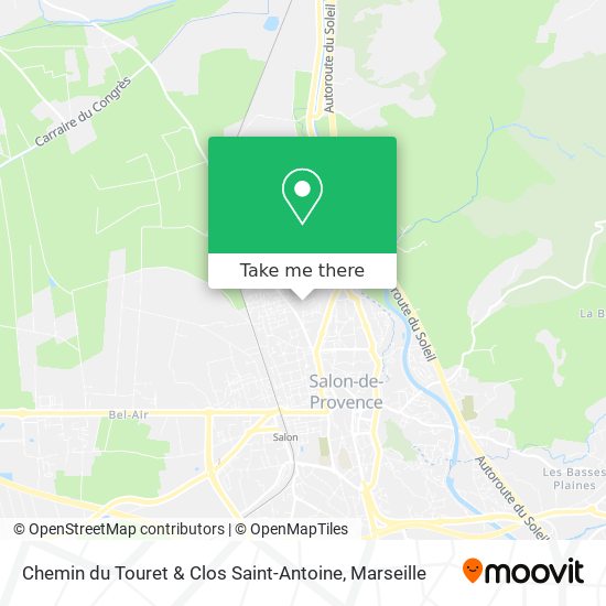 Chemin du Touret & Clos Saint-Antoine map