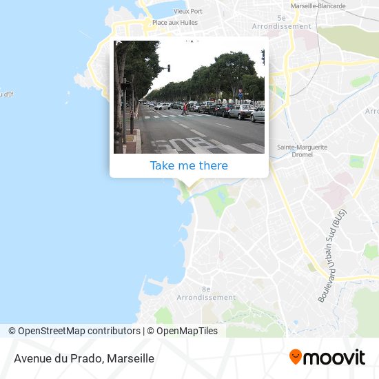 Mapa Avenue du Prado