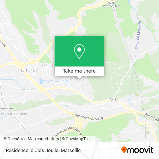 Résidence le Clos Joulio map