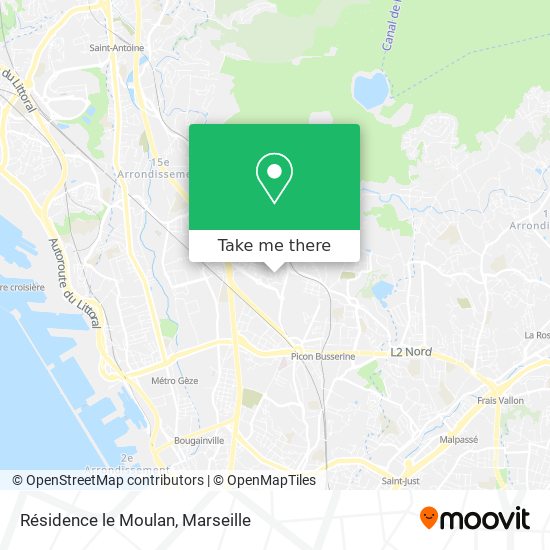 Résidence le Moulan map
