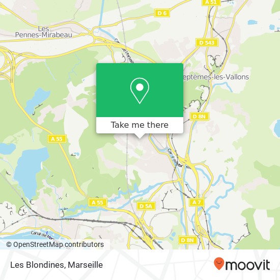 Les Blondines map