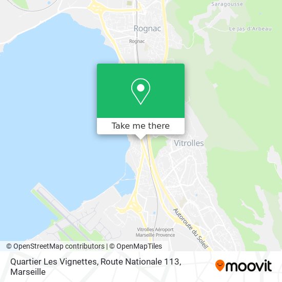 Quartier Les Vignettes, Route Nationale 113 map
