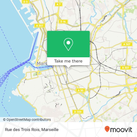 Mapa Rue des Trois Rois