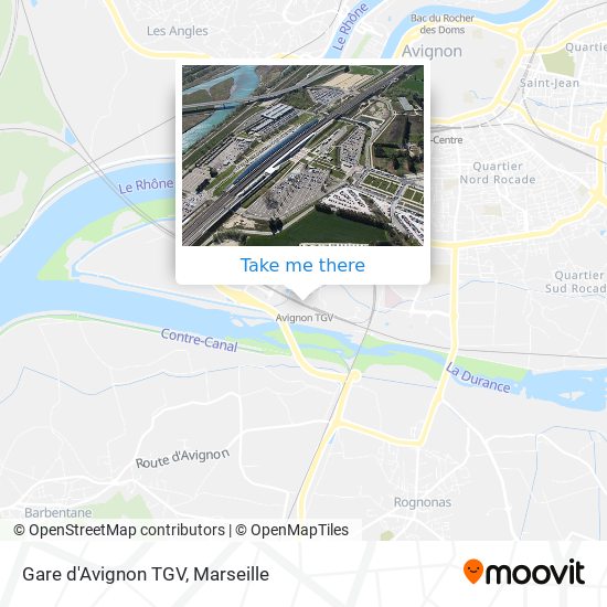 Mapa Gare d'Avignon TGV