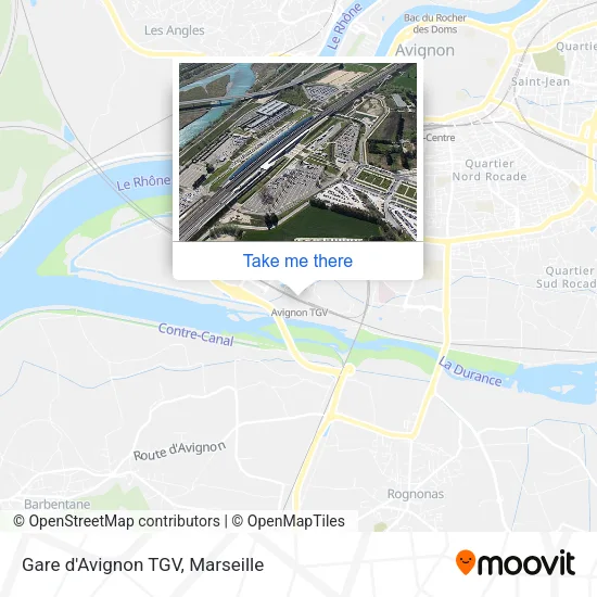 Gare d'Avignon TGV map