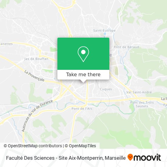 Mapa Faculté Des Sciences - Site Aix-Montperrin