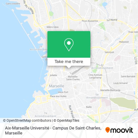 Aix-Marseille Université - Campus De Saint-Charles map