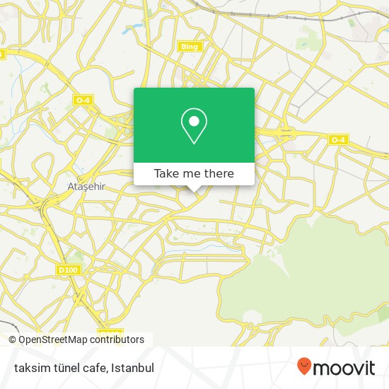 taksim tünel cafe map