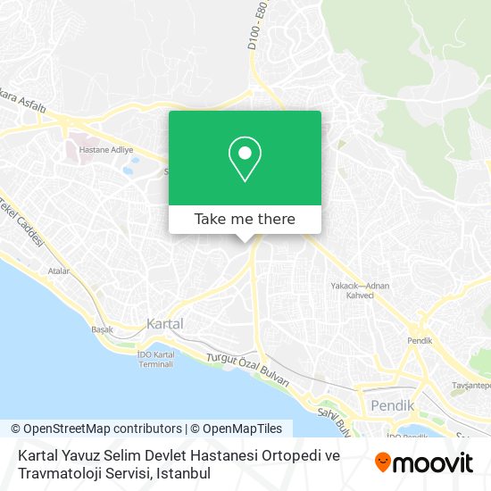 Kartal Yavuz Selim Devlet Hastanesi Ortopedi ve Travmatoloji Servisi map