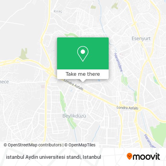 istanbul Aydin universitesi standi map