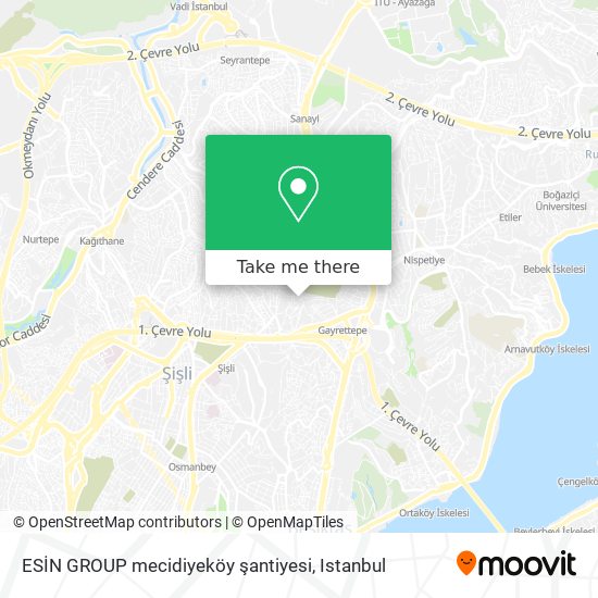 ESİN GROUP mecidiyeköy şantiyesi map