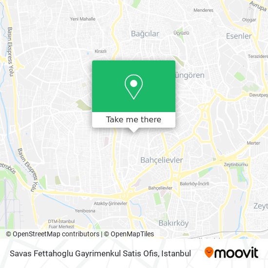 Savas Fettahoglu Gayrimenkul Satis Ofis map