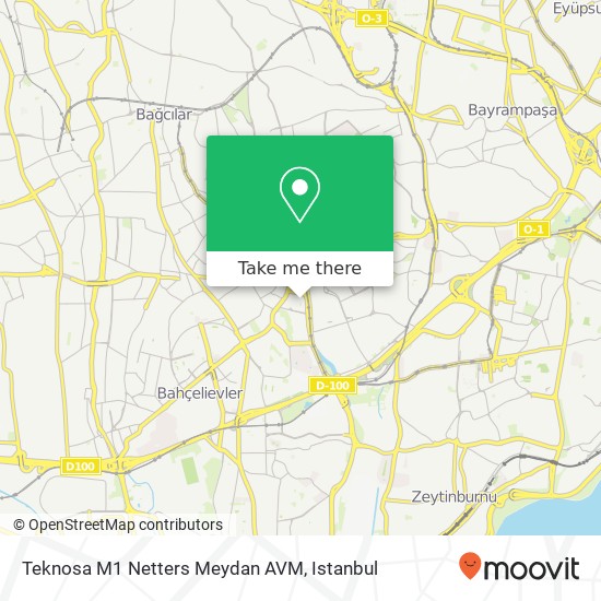 Teknosa M1 Netters Meydan AVM map