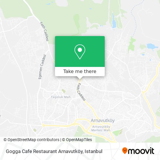 Gogga Cafe Restaurant Arnavutköy map