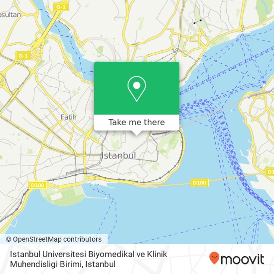 Istanbul Universitesi Biyomedikal ve Klinik Muhendisligi Birimi map