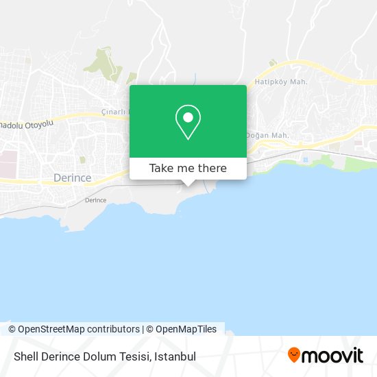 Shell Derince Dolum Tesisi map