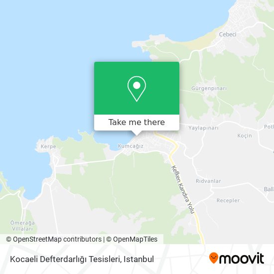 Kocaeli Defterdarlığı Tesisleri map