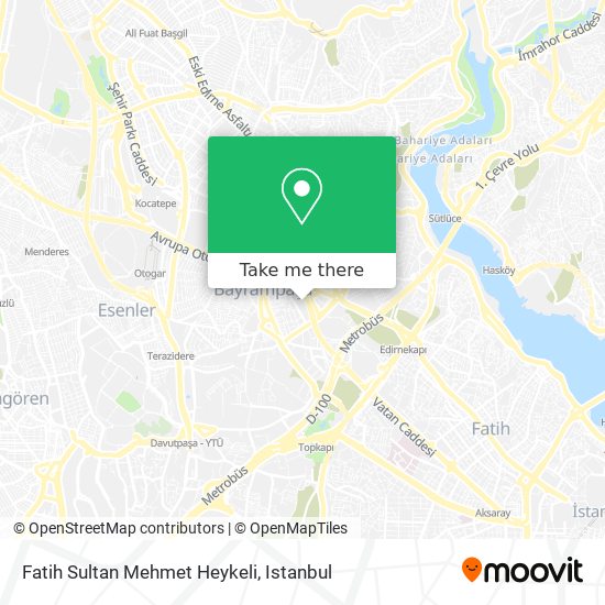 Fatih Sultan Mehmet Heykeli map