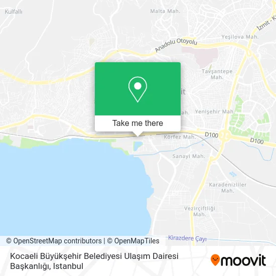 Kocaeli Büyükşehir Belediyesi Ulaşım Dairesi Başkanlığı map
