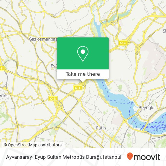 Ayvansaray- Eyüp Sultan Metrobüs Durağı map