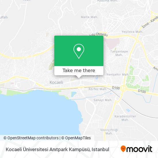 Kocaeli Üniversitesi Anıtpark Kampüsü map