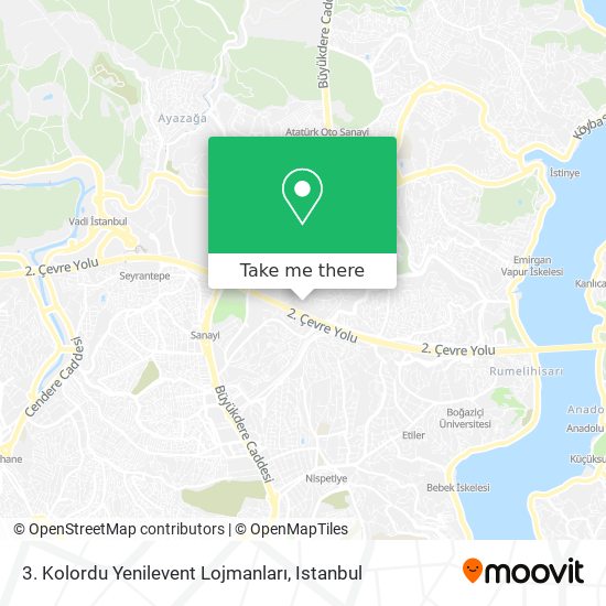 3. Kolordu Yenilevent Lojmanları map