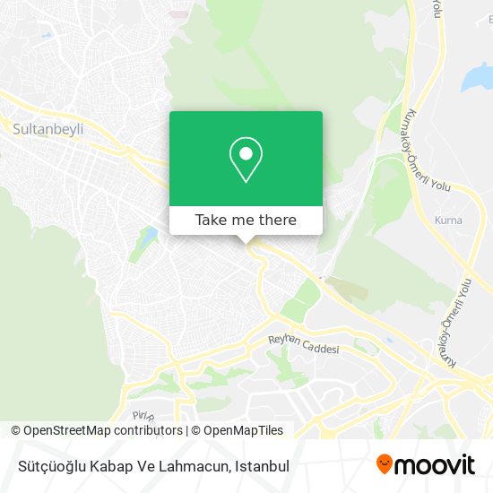 how to get to sutcuoglu kabap ve lahmacun in sultanbeyli by bus or cable car