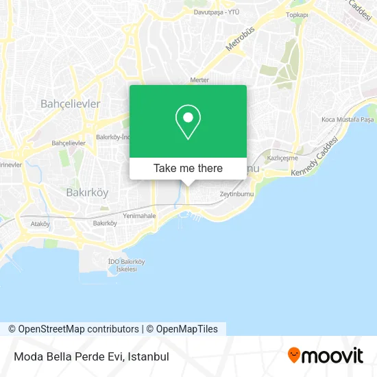 Moda Bella Perde Evi map