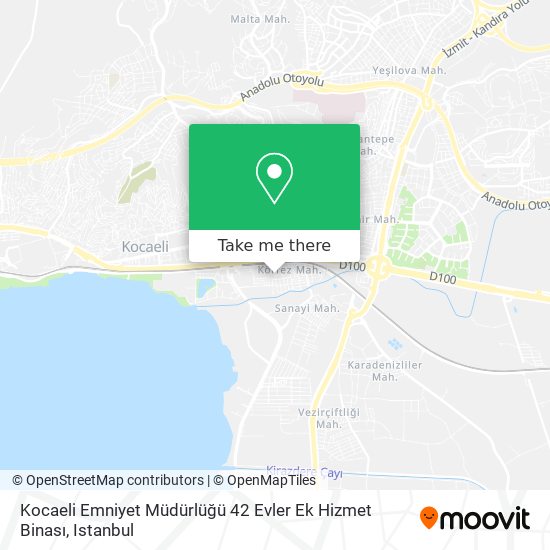 Kocaeli Emniyet Müdürlüğü 42 Evler Ek Hizmet Binası map