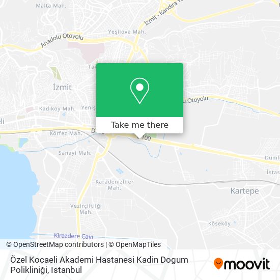 Özel Kocaeli Akademi Hastanesi Kadin Dogum Polikliniği map