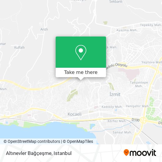 Altınevler Bağçeşme map