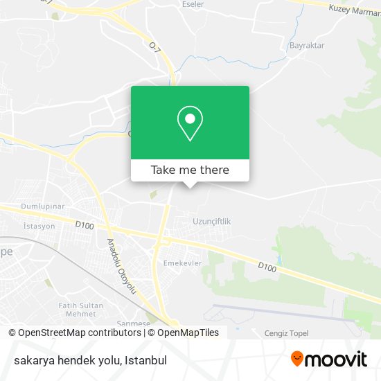 sakarya hendek yolu map