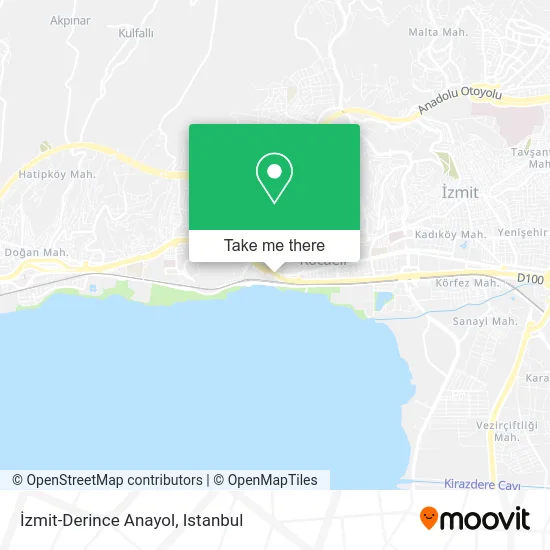 İzmit-Derince Anayol map