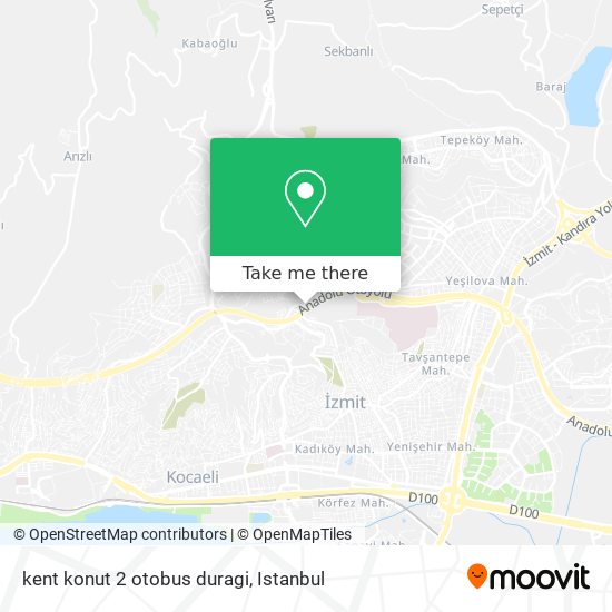 kent konut 2 otobus duragi map