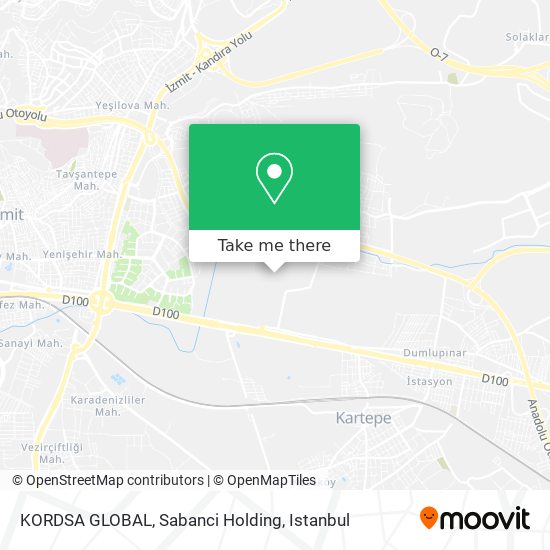 KORDSA GLOBAL, Sabanci Holding map