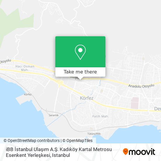 iBB İstanbul Ulaşım A.Ş. Kadıköy Kartal Metrosu Esenkent Yerleşkesi map