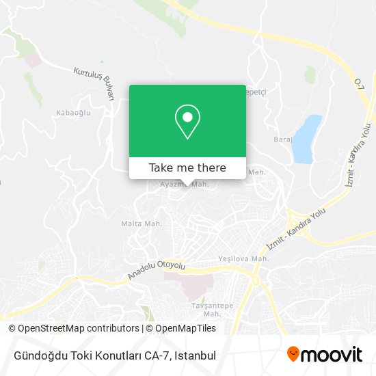 Gündoğdu Toki Konutları CA-7 map