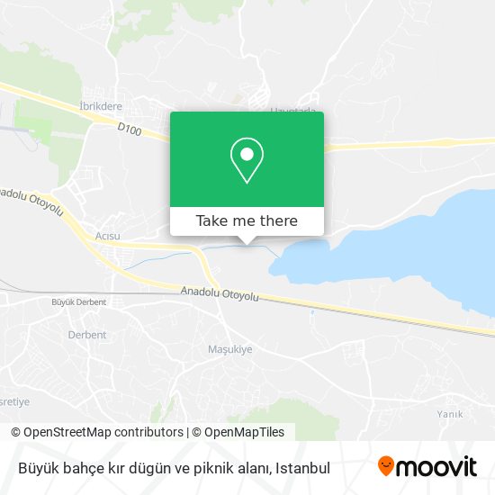 Büyük bahçe kır dügün ve piknik alanı map