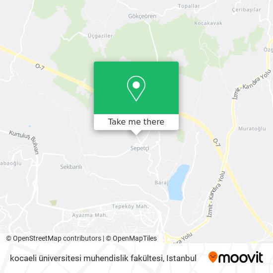 kocaeli üniversitesi muhendislik fakültesi map