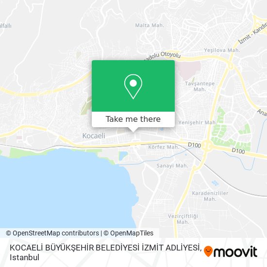 KOCAELİ BÜYÜKŞEHİR BELEDİYESİ İZMİT ADLİYESİ map