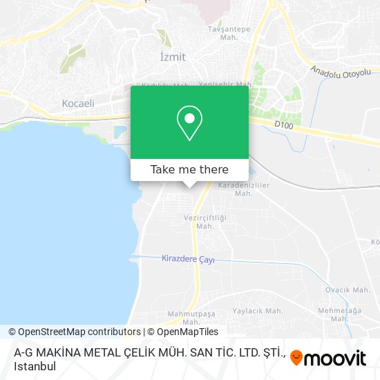 A-G MAKİNA METAL ÇELİK MÜH. SAN TİC. LTD. ŞTİ. map