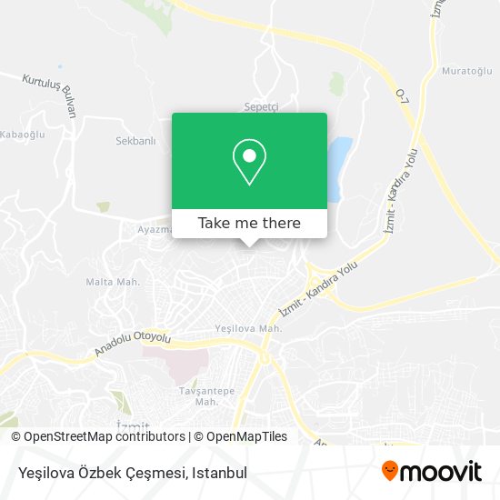 Yeşilova Özbek Çeşmesi map