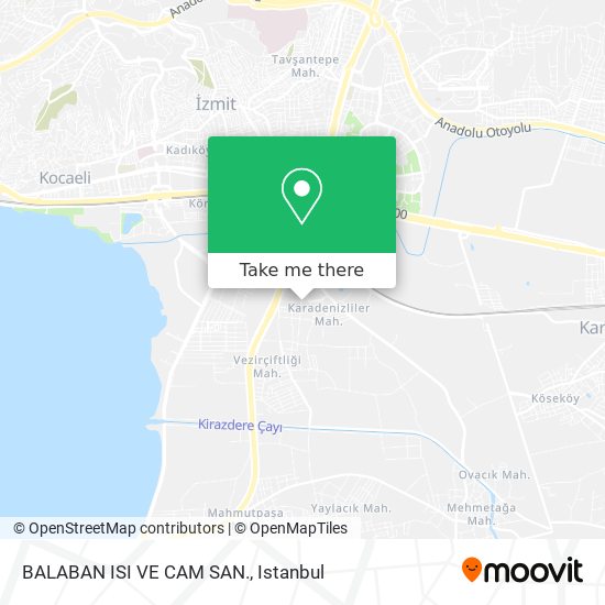 BALABAN ISI VE CAM SAN. map