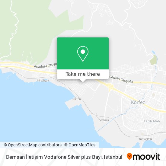 Demsan İletişim Vodafone Silver plus Bayi map