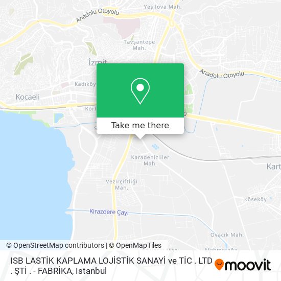 ISB LASTİK KAPLAMA LOJİSTİK SANAYİ ve TİC . LTD . ŞTİ . - FABRİKA map
