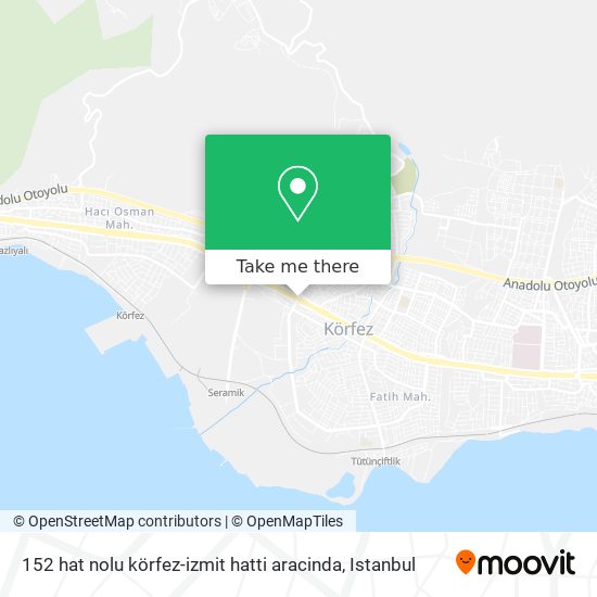 152 hat nolu körfez-izmit hatti aracinda map