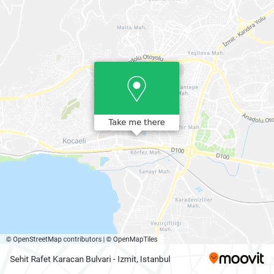 Sehit Rafet Karacan Bulvari - Izmit map